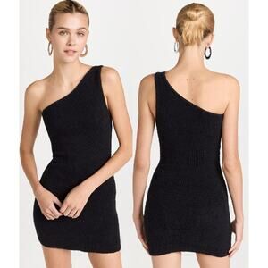 Wardrobe NYC x Hailey Bieber One Shoulder Bodycon Mini Dress Black Women Size XS